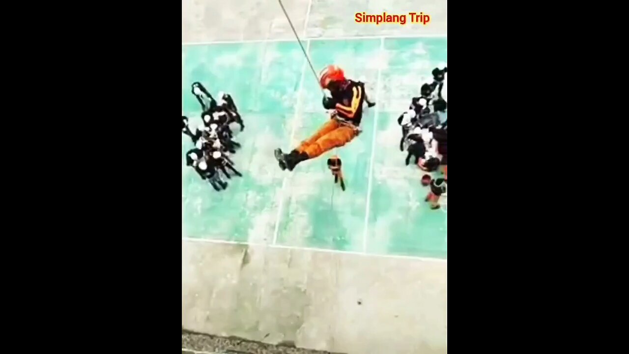 Simplang Trip 44: Here’s how to do one jump rappel in the building using rope.