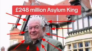 Meet the asylum king, A Langsom. Hotel tycoon who is profiting from the destruction of our countrY