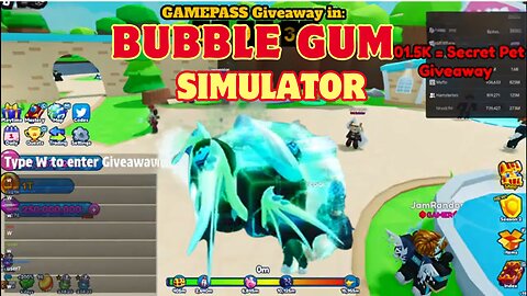 Live 🔴 _ GAMEPASS & PET GIVEAWAYS in Bubble Gum Simulator