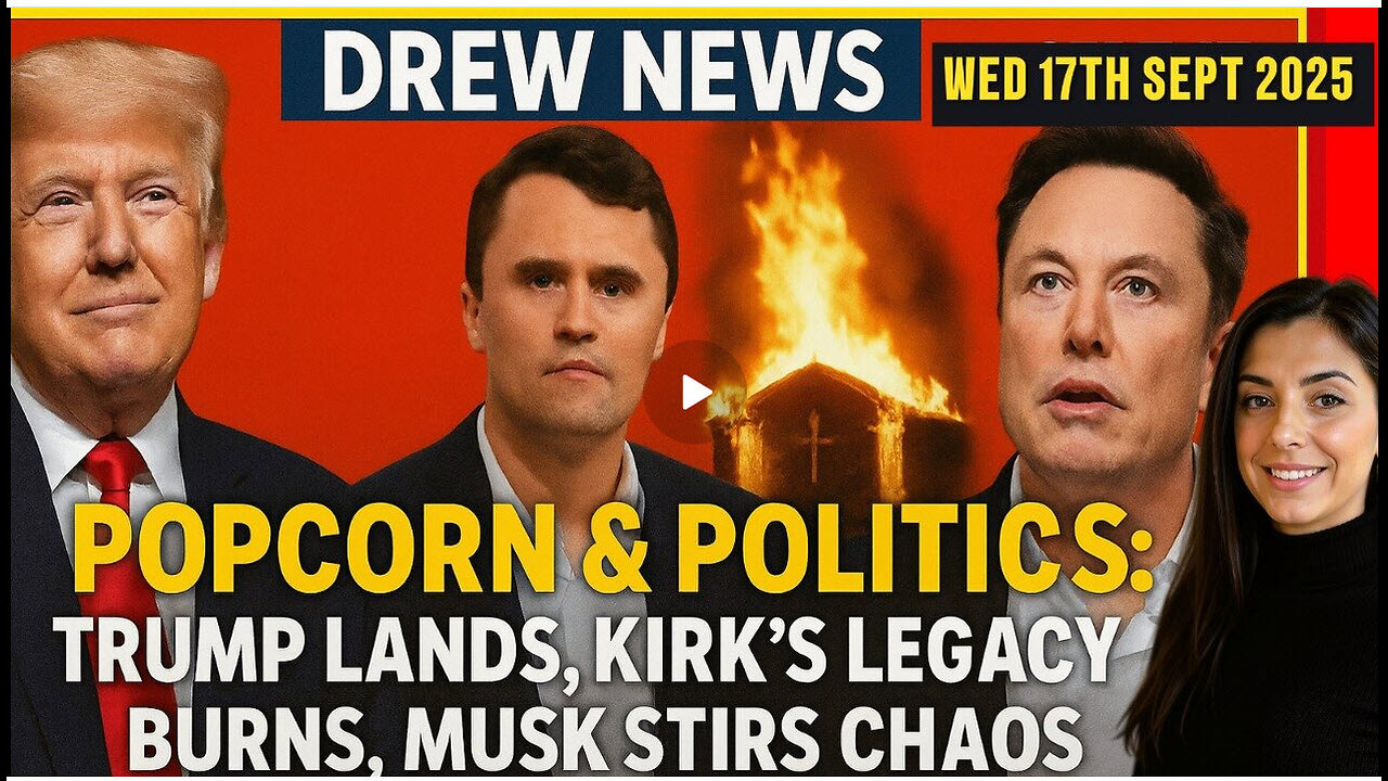 POPCORN & POLITICS; TRUMP LANDS, KIRKS LEGACY BURNS, MUSK STIRS CHAOS WITH DREW DEMI