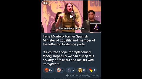 News Shorts: Irene Montero is in Favor of the Replacement Theory