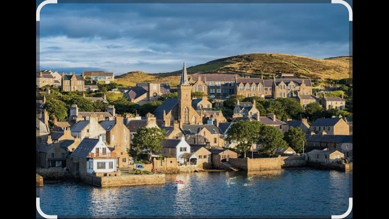 Kirkwall town, Orkney Islands. End of August.