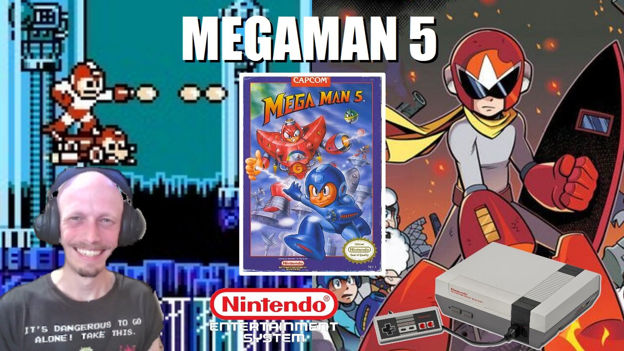 MegaMan 5 (NES): Hunt down ProtoMan and Save the Kidnapped Dr. Light from Eight Rogue Robots