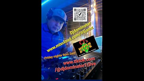 dj dom djing at a bar