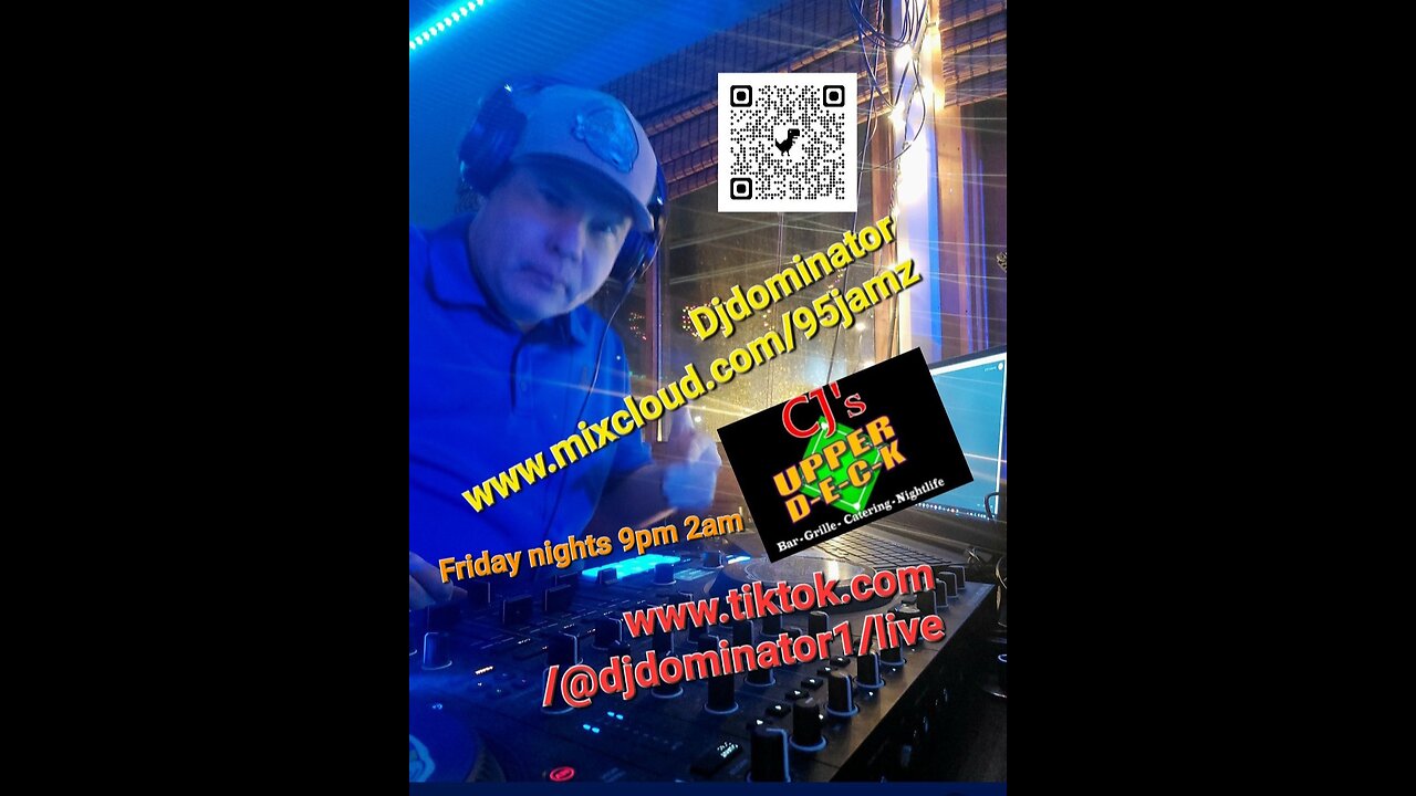 dj dom djing at a bar