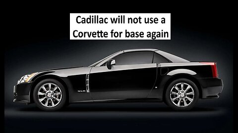 Cadillac says they wont do a Corvette based model again