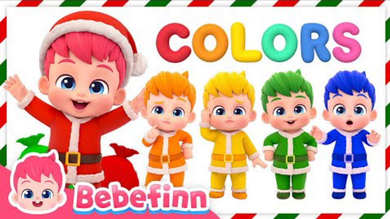 Which Color Is The Santa Hat? | Bebefinn's Colorful Christmas | Learn Colors