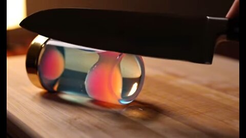 Glass fruit cutting