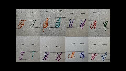 A-Z (Uppercase) Basic & Bouncy Calligraphy Tutorial