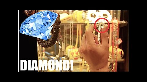 WON A DIAMOND FROM THE CLAW MACHINE!