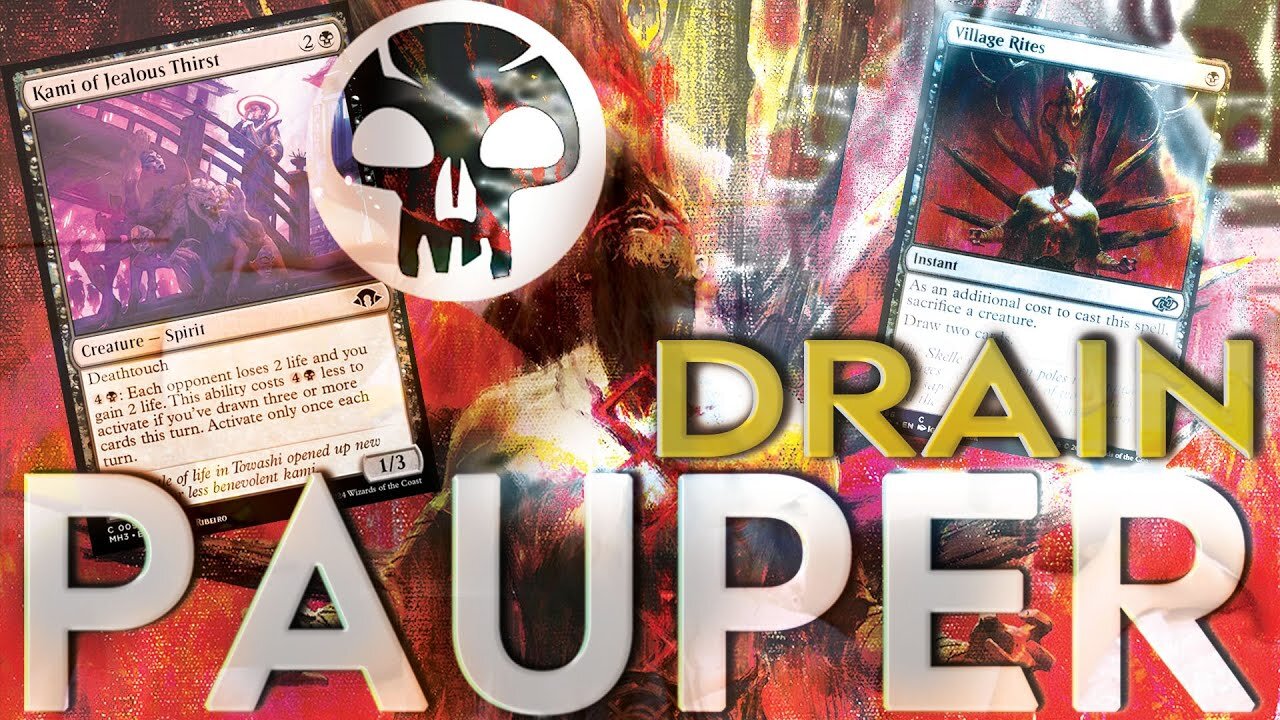 New "DRAIN" Deck Tech & Gameplay | Black Sacrifice Pauper MTG | Crypt Rats Combo