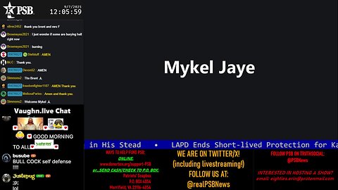 2025-09-07 12:01 EDT - Mykle covering: