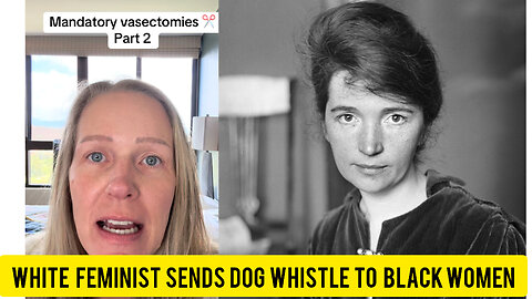 Crazy eyed feminist sends dog whistle to black women