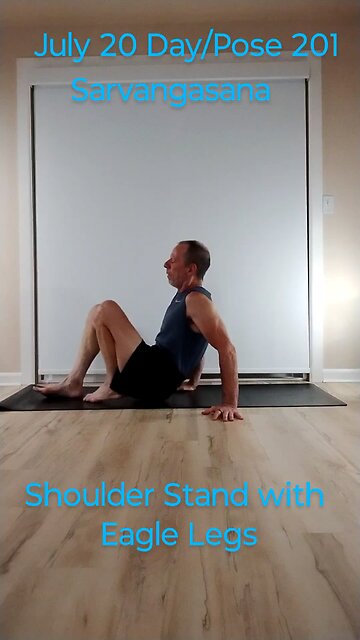Sarvangasana / Shoulder stand with eagle legs pose