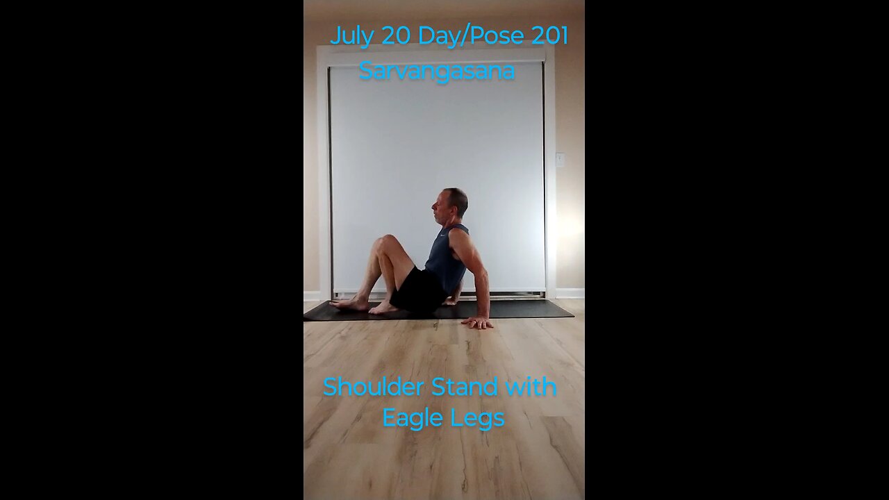 Sarvangasana / Shoulder stand with eagle legs pose