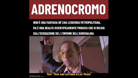 L'ADRENOCROMO NON È UNA FANTASIA NÉ UNA LEGGENDA METROPOLITANA: È UNA REALTÀ SCIENTIFICAMENTE PROVATA [Le fonti sono in descrizione]