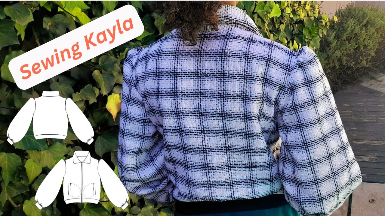 Sew a Bishop Sleeve Jacket with Open-End Zipper & Welt Pockets Tutorial + Pattern Link |Kayla Jacket