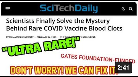 OK SO THE VACCINES CAUSE BLOOD CLOTS, BUT IT'S SUPER ULTRA RARE!