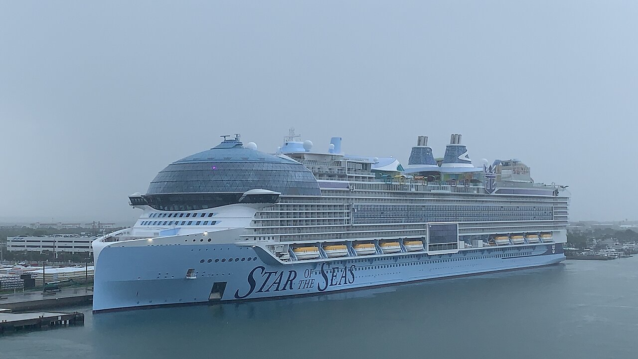 Passing by a big cruise ship