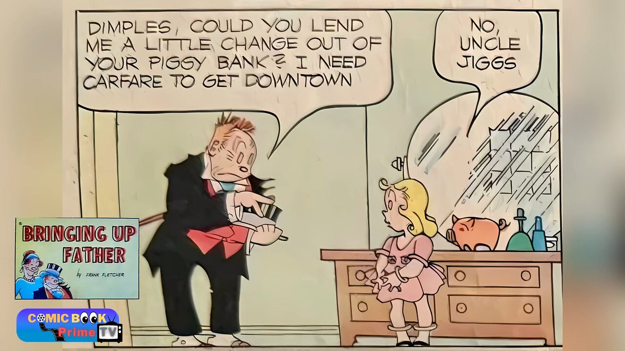 We caught the crook, Bringing up father by George McManus Jiggs and Maggie classic comic strip funny