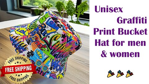 Review about this Unisex Graffiti Print Bucket Hat for men & women