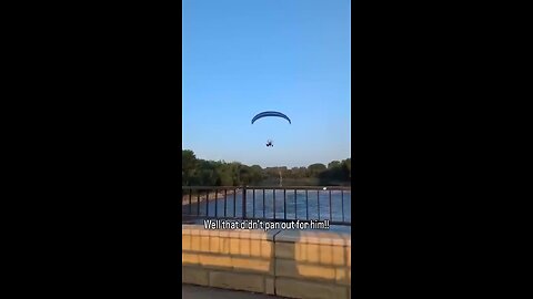 A paraglider had to be rescued Tuesday night after hitting power lines and