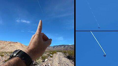 We Caught This Unidentified Aircraft Dumping Fuel from Right Wing Over Johnnie, Nevada