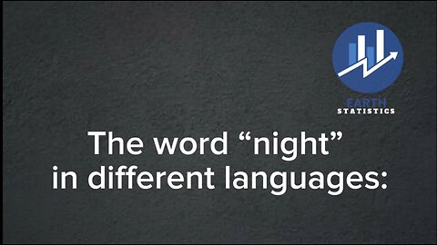 The word “night” in different languages