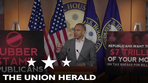 House Democratic Leader Jeffries Holds a Press Conference on President Trump and House Republicans