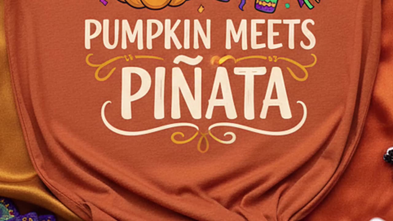 What happens when Halloween crashes a fiesta? You get this tee! #PumpkinVibes #FiestaReady