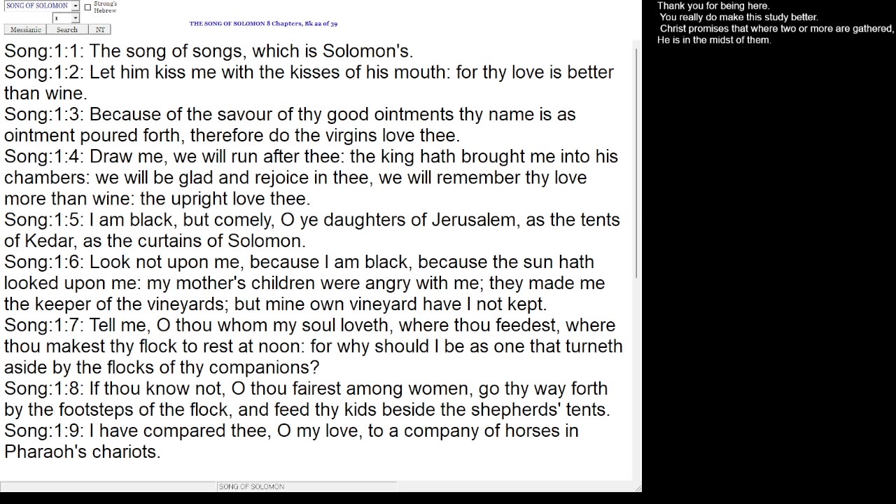 Song of Solomon 1 (Not for kids)