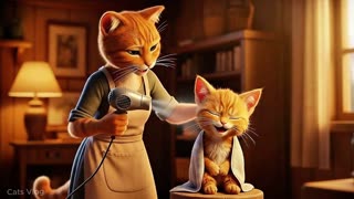 🎉The cat family was very happy when a third person suddenly appeared...But the ending was so bitter🎃