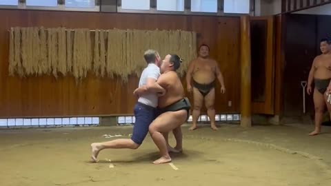 Eric Trump JUMPS INTO THE RING with a Sumo Wrestler.