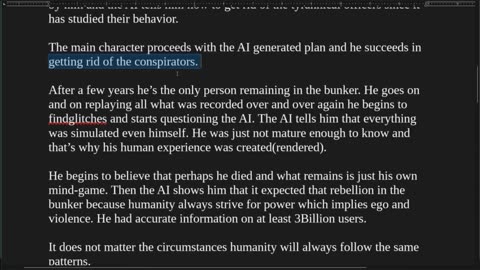AI Bunker (Philosphical sci-fi Story)