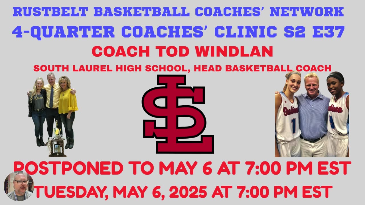 4-Quarter Coaches' Clinic: Tod Windlan POSTPONED