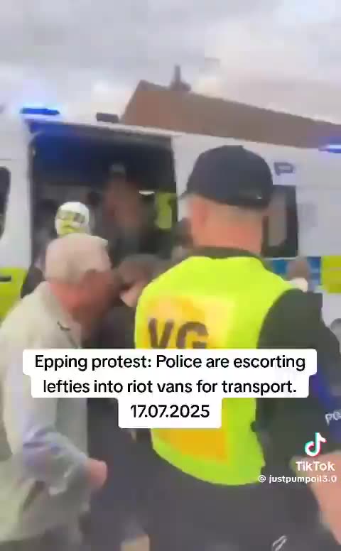 Proof Epping police ESCORTED Antifa from the train station to the Bell Hotel ...