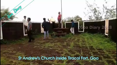 St Andrew's Church inside Tiracol Fort, Goa Travel Vlog, July-Aug 2018
