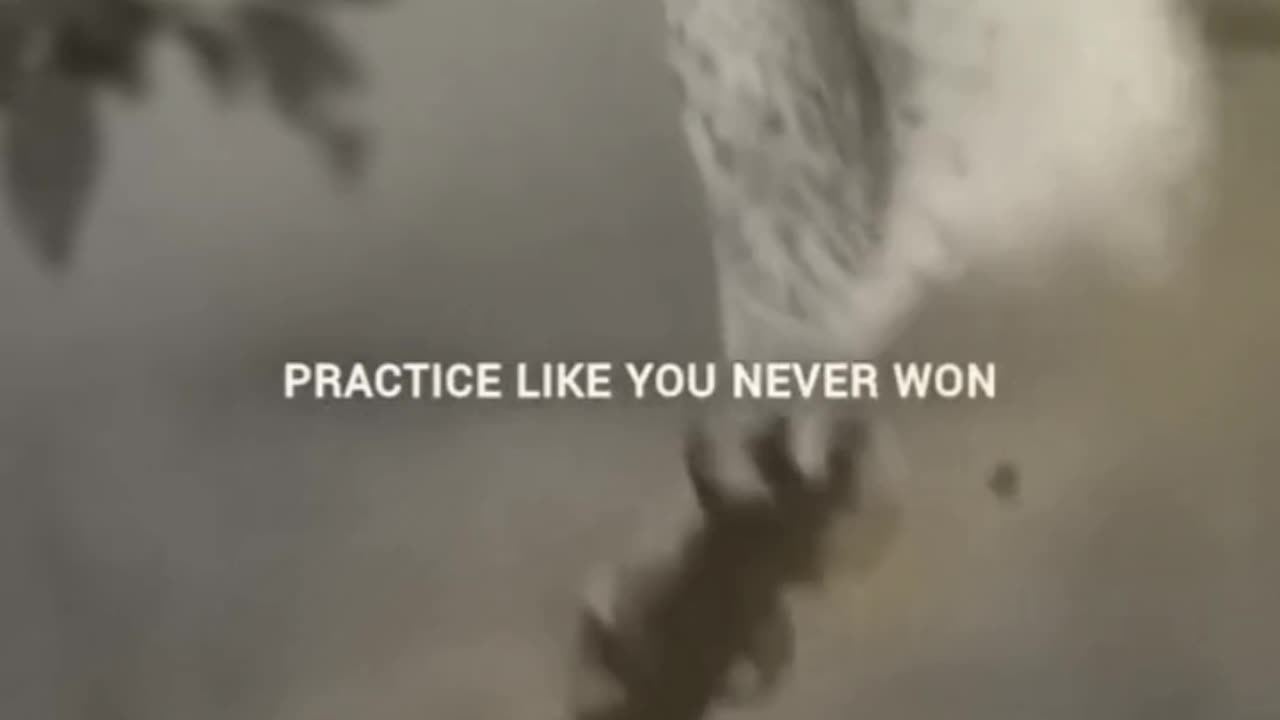 Practices like you never won