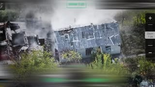 Russian Soldiers Run for Cover Inside of a Building Made of Sheet Metal