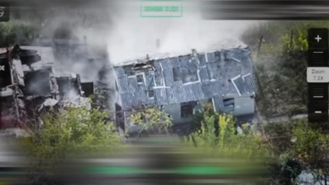 Russian Soldiers Run for Cover Inside of a Building Made of Sheet Metal