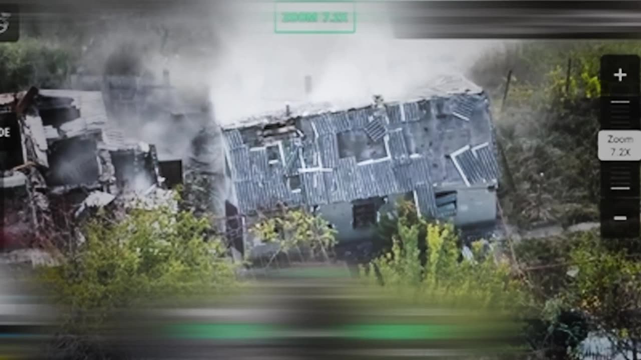 Russian Soldiers Run for Cover Inside of a Building Made of Sheet Metal
