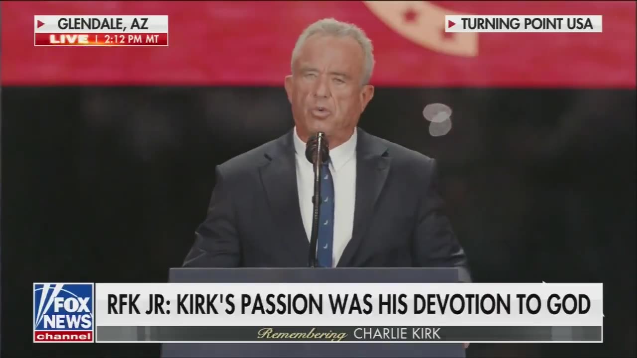 RFK JR talks about reptilians during his speech remembering Charlie Kirk