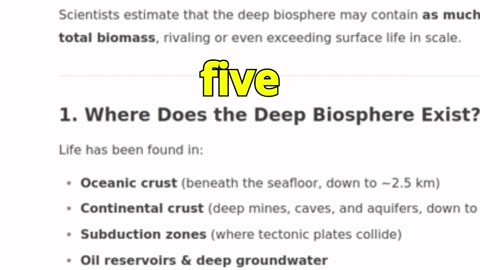 Asking DeepSeek about the Deep Biosphere