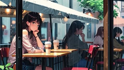 Cozy Rainy Day Café Ambience with Relaxing Music for Stress Relief