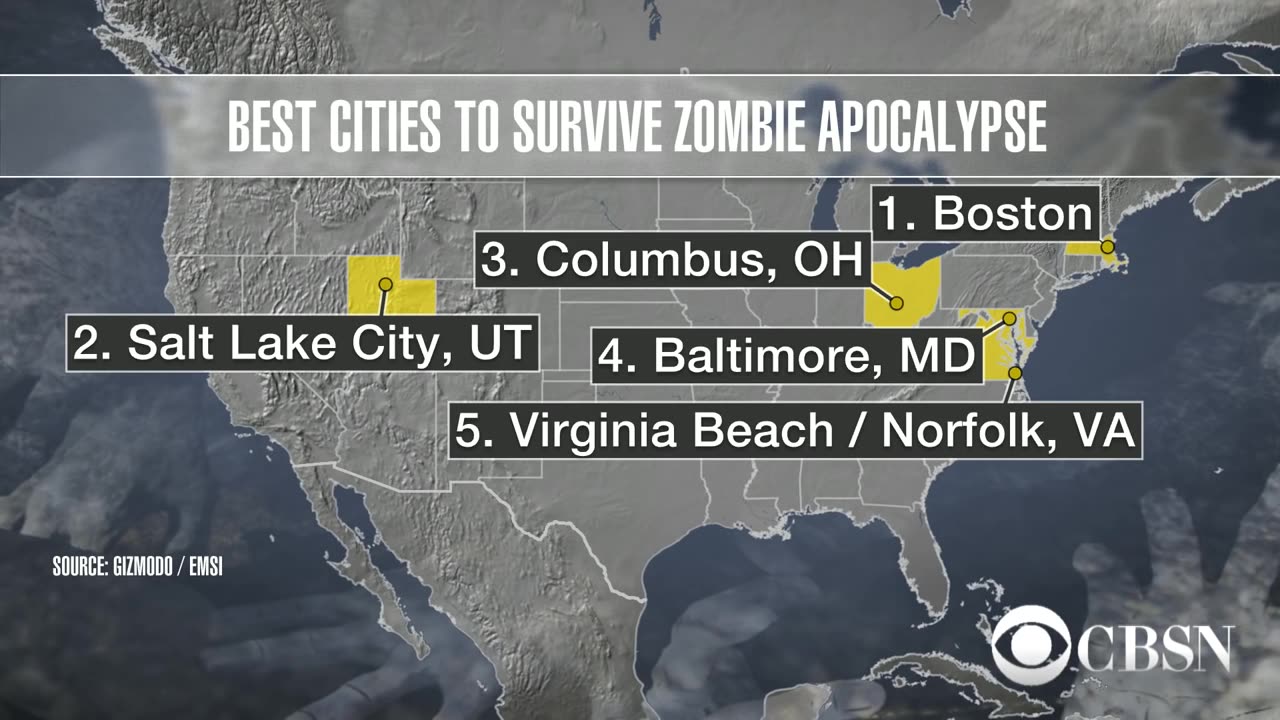 Predictive Programming What Cities Will Survive The Zombie Apocalypse? | 2015