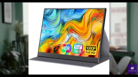 ForHelp 15.6inch Portable Monitor,1080P USB-C HDMI Second External Monitor for L