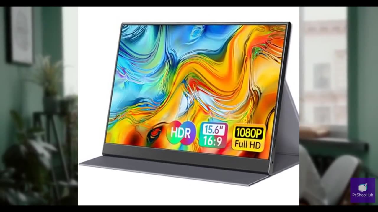 ForHelp 15.6inch Portable Monitor,1080P USB-C HDMI Second External Monitor for L