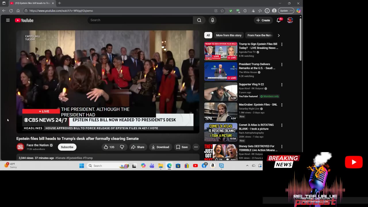 Congress votes to release Epstein files.