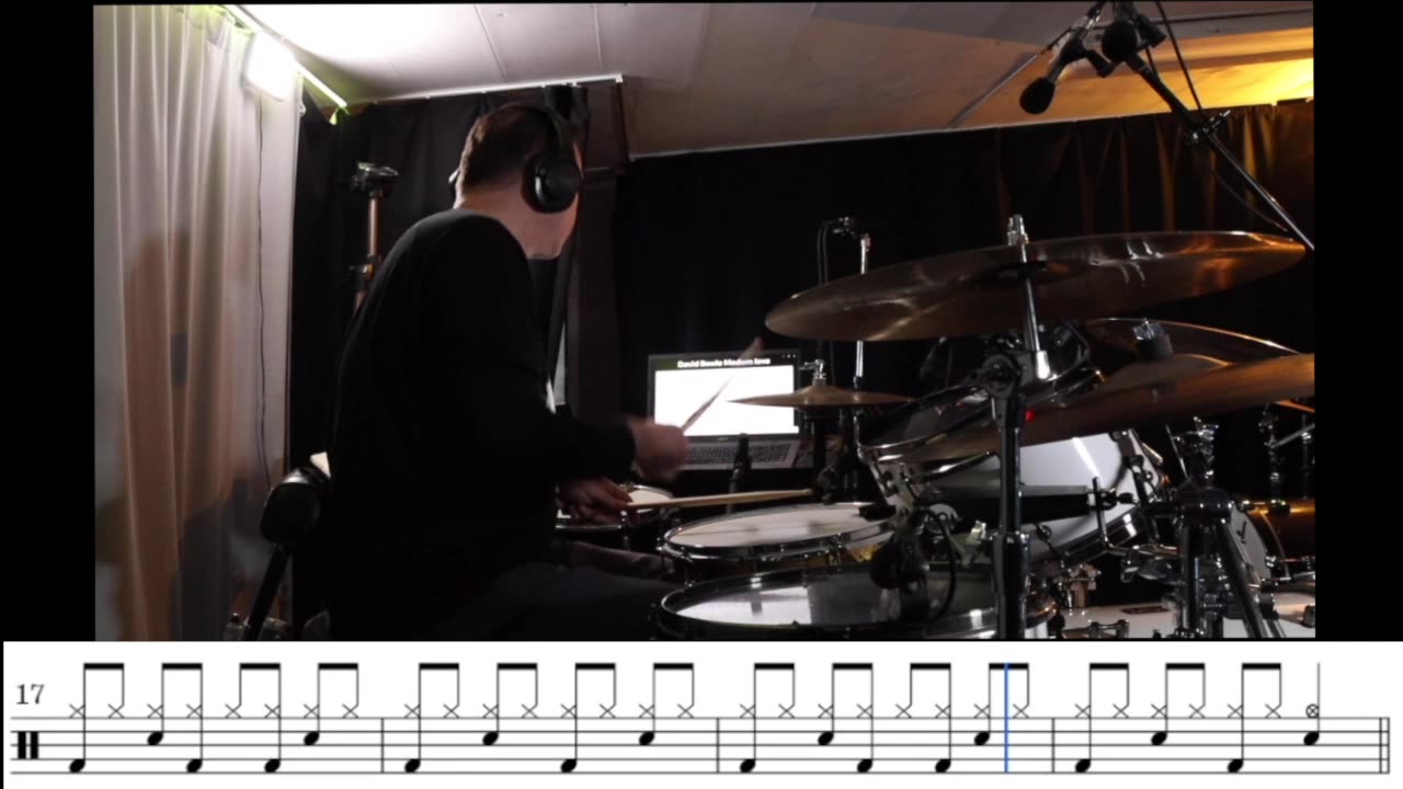 David Bowie Modern Love avec Transcription de Batterie + explications à la fin