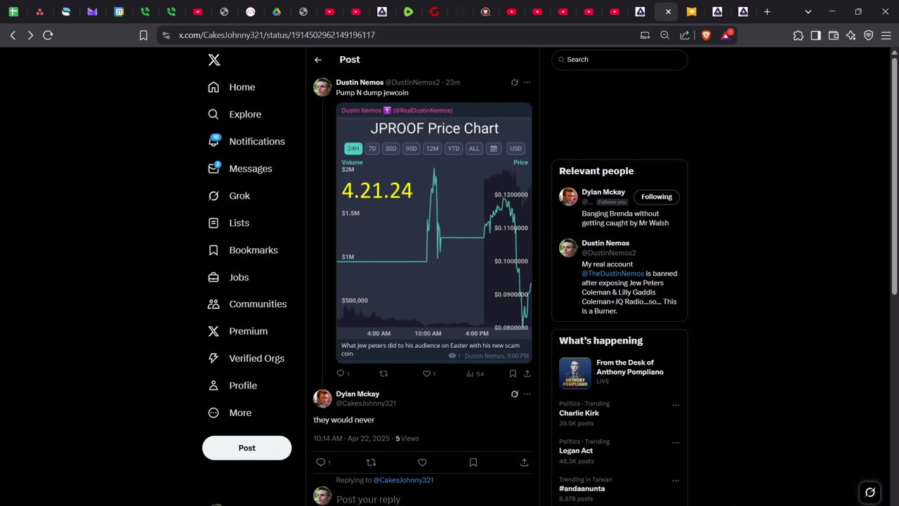Public Service Announcement JPROOF SHITCOIN PUMP N DUMP (Stew Peters Coleman, Lucas Gage, etc)